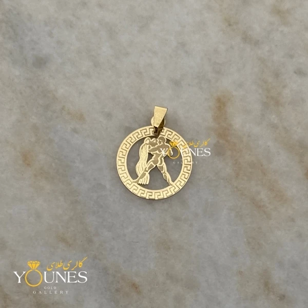 تصویر دوم آویز طلا ماه تولد بهمن 1.5cm